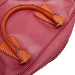 プラダ 三角ロゴプレート ハンドバッグ ショルダーバッグ 2WAY ピンク サフィアーノレザー レディース PRADA 【中古】