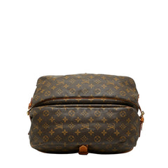 ルイ ヴィトン モノグラム ソミュール35 斜め掛け ショルダーバッグ M42254 ブラウン PVC レザー レディース LOUIS VUITTON 【中古】