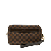 ルイ ヴィトン ダミエ ポシェット サンポール セカンドバッグ クラッチバッグ N41219 ブラウン PVC レザー レディース LOUIS VUITTON 【中古】