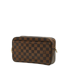 ルイ ヴィトン ダミエ ポシェット サンポール セカンドバッグ クラッチバッグ N41219 ブラウン PVC レザー レディース LOUIS VUITTON 【中古】