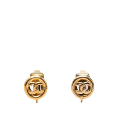 シャネル ココマーク ラウンド イヤリング ゴールド メッキ レディース CHANEL 中古