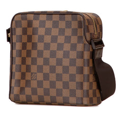 ルイ ヴィトン ダミエ オラフPM 斜め掛け ショルダーバッグ N41442 ブラウン PVC レザー レディース LOUIS VUITTON 【中古】