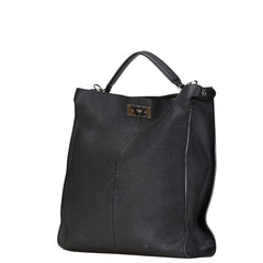 フェンディ ピーカブー アイシーユー ハンドバッグ トートバッグ 7VA528 ブラック レザー レディース FENDI 【中古】