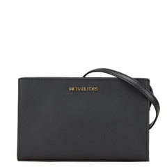 マイケルコース SHEILA SM EW TZ XBODY 斜め掛け ショルダーバッグ クロスボディ ブラック PVC レディース Michael Kors 【中古】