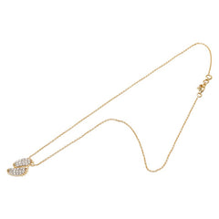 K14YG イエローゴールド ダイヤ0.84ct フットモチーフ ネックレス レディース 【中古】