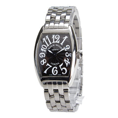 フランクミュラー トノーカーベックス 腕時計 1752B クオーツ ブラック文字盤 ステンレススチール レディース FRANCK MULLER 【中古】