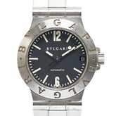 ブルガリ ディアゴノ スポーツ 腕時計 LCV29S 自動巻き ブラック文字盤 ステンレススチール レディース BVLGARI 【中古】