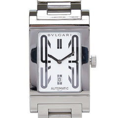 ブルガリ レッタンゴロ 腕時計 RT45S 自動巻き ホワイト文字盤 ステンレススチール メンズ BVLGARI 【中古】