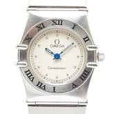 オメガ コンステレーション 腕時計 クオーツ シルバー文字盤 ステンレススチール レディース OMEGA 【中古】