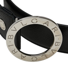 ブルガリ ブルガリブルガリ ベルト 105/42 ブラック レザー メタル メンズ BVLGARI 【中古】