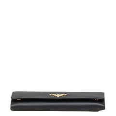 プラダ 長財布 ブラック サフィアーノレザー レディース PRADA 【中古】