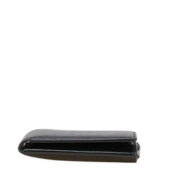 サンローラン イーストウエスト 二つ折り財布 コンパクトウォレット 556268 ブラック レザー メンズ SAINT LAURENT 【中古】