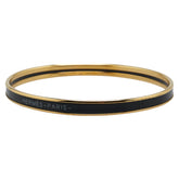 エルメス ユニ バングル ゴールド ブラック メッキ レディース HERMES 【中古】