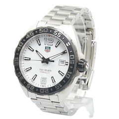 タグホイヤー フォーミュラ1 腕時計 WAZ1111 クオーツ ホワイト文字盤 ステンレススチール メンズ TAG HEUER 【中古】