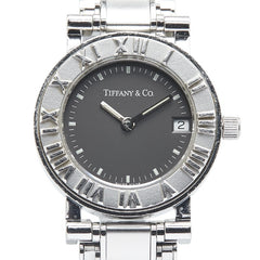 ティファニー アトラス 腕時計 クオーツ グレー文字盤 ステンレススチール レディース TIFFANY&Co. 【中古】
