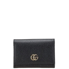 グッチ GGマーモント カードケース 739525 ブラック レザー レディース GUCCI 【中古】