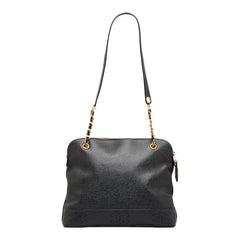 シャネル ココマーク チェーン トートバッグ ショルダーバッグ ブラック キャビアスキン レディース CHANEL 【中古】
