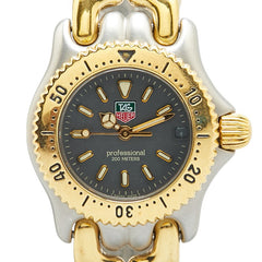 タグホイヤー セル 腕時計 S95.208 クオーツ ブラック文字盤 ステンレススチール メッキ レディース TAG HEUER 【中古】