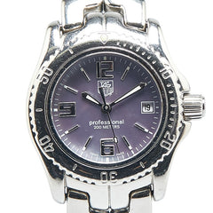 タグホイヤー リンク 腕時計 WT141B クオーツ パープル文字盤 ステンレススチール レディース TAG HEUER 【中古】