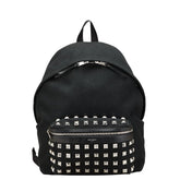 サンローラン スタッズ リュック バックパック ブラック キャンバス レザー レディース SAINT LAURENT 【中古】