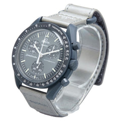 オメガ ×スウォッチ ムーンスウォッチ MISSION TO MERCURY 腕時計 SO33A100 クオーツ グレー文字盤 セラミック ナイロン メンズ OMEGA 【中古】