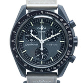 オメガ ×スウォッチ ムーンスウォッチ MISSION TO MERCURY 腕時計 SO33A100 クオーツ グレー文字盤 セラミック ナイロン メンズ OMEGA 【中古】