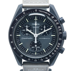 オメガ ×スウォッチ ムーンスウォッチ MISSION TO MERCURY 腕時計 SO33A100 クオーツ グレー文字盤 セラミック ナイロン メンズ OMEGA 【中古】