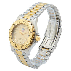 タグホイヤー プロフェッショナル200 腕時計 935.413 クオーツ ゴールド文字盤 ステンレススチール メッキ ボーイズ TAG HEUER 【中古】