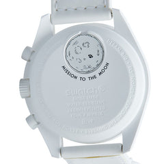 オメガ ×スウォッチ スヌーピー ムーンスウォッチ MISSION TO THE MOON PHASE 腕時計 SO33W700 クオーツ ホワイト文字盤 セラミック ナイロン メンズ OMEGA 【中古】