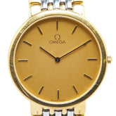 オメガ デビル 腕時計 クオーツ ゴールド文字盤 ステンレススチール メッキ メンズ OMEGA 【中古】