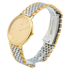 オメガ デビル 腕時計 クオーツ ゴールド文字盤 ステンレススチール メッキ メンズ OMEGA 【中古】