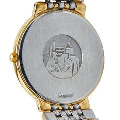 オメガ デビル 腕時計 クオーツ ゴールド文字盤 ステンレススチール メッキ メンズ OMEGA 【中古】