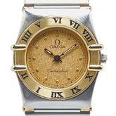 オメガ コンステレーション 腕時計 クオーツ ゴールド文字盤 ステンレススチール メッキ レディース OMEGA 【中古】