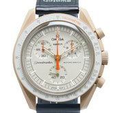 オメガ ×スウォッチ ムーンスウォッチ MISSION TO JUPITER 腕時計 SO33C100 クオーツ ベージュ文字盤 セラミック ナイロン メンズ OMEGA 【中古】