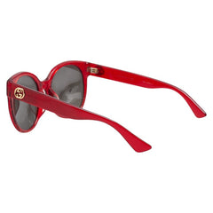 グッチ インターロッキングG サングラス GG0035SA レッド ブラック プラスチック レディース GUCCI 【中古】