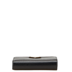 プラダ 三角ロゴプレート 二つ折り財布 ブラック レザー レディース PRADA 【中古】