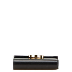 セリーヌ トリオンフ 三つ折り財布 ブラック レザー レディース CELINE 【中古】