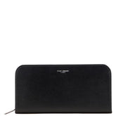 サンローラン 長財布 ラウンドファスナー ブラック レザー メンズ SAINT LAURENT 【中古】