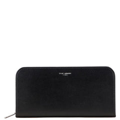 サンローラン 長財布 ラウンドファスナー ブラック レザー メンズ SAINT LAURENT 【中古】