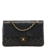 シャネル マトラッセ ココマーク Wフラップ チェーン ショルダーバッグ ハンドバッグ ブラック ラムスキン レディース CHANEL 【中古】