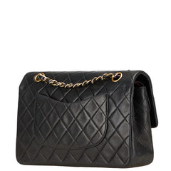 シャネル マトラッセ ココマーク Wフラップ チェーン ショルダーバッグ ハンドバッグ ブラック ラムスキン レディース CHANEL 【中古】