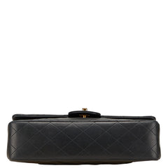 シャネル マトラッセ ココマーク Wフラップ チェーン ショルダーバッグ ハンドバッグ ブラック ラムスキン レディース CHANEL 【中古】