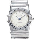 オメガ コンステレーション 腕時計 1570.30.00 クオーツ ベージュ文字盤 ステンレススチール レディース OMEGA 【中古】