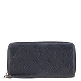 ルイ ヴィトン モノグラム アンプラント ジッピーウォレット ラウンドファスナー 長財布 M61864 ノワール レザー レディース LOUIS VUITTON 【中古】