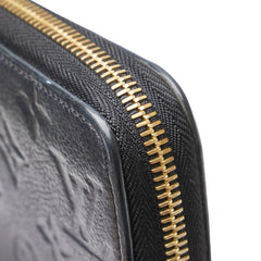 ルイ ヴィトン モノグラム アンプラント ジッピーウォレット ラウンドファスナー 長財布 M61864 ノワール レザー レディース LOUIS VUITTON 【中古】