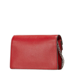 グッチ ディオニュソス チェーン ショルダーバッグ レッド レザー レディース GUCCI 【中古】