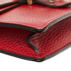 グッチ ディオニュソス チェーン ショルダーバッグ レッド レザー レディース GUCCI 【中古】