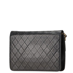 シャネル マトラッセ ココマーク 斜め掛け チェーン ショルダーバッグ 4番台 ブラック ラムスキン レディース CHANEL 【中古】