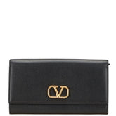 ヴァレンティノ ガラバーニ 長財布 1W2P0X33SNP ブラック カーフスキン レディース VALENTINO 【中古】