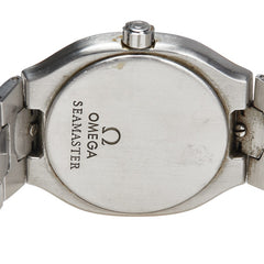 オメガ シーマスター ポラリス 腕時計 クオーツ ホワイト文字盤 ステンレススチール メンズ OMEGA 【中古】